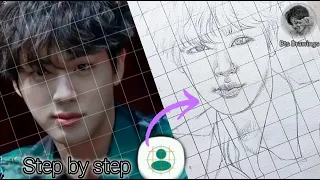 How to draw bts jin |Outline and Shading Tutorial