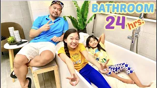 STAY IN THE BATHROOM FOR 24 HOURS CHALLENGE | KAYCEE & RACHEL in WONDERLAND FAMILY