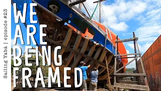 MASSIVE RESTORATION: Building frames on a huge wooden schooner — Sailing Yabá #23