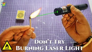 Powerful Laser- Burning Match Stick | 1000 MW Laser Light Trick | Laser Light Experiment | Arnab LHT