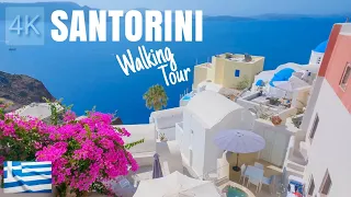 🇬🇷BEAUTIFULL VIEWS OF SANTORINI! 4K MORNING WALK IN CHARMING VILLAGE OF OIA - Greece August 1, 2022