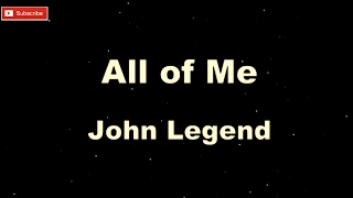 John Legend - All Of me [ Karaoke + Lyric ]