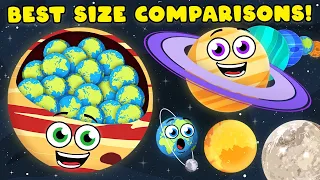 The Best Space Size Comparisons! | Size Comparison Compilation For Kids | KLT