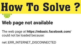How To Fix Web page not available Error in Android Mobile 2020