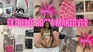 EXTREME ROOM TRANSFORMATION *pinterest inspired makeover*  | RoseForever NY