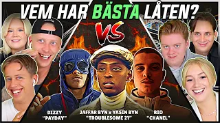 VEM HAR BÄSTA LÅTEN? (Yasin Byn x Jaffar Byn, Dizzy, Rio) | Swedish Rap Reaction | #50