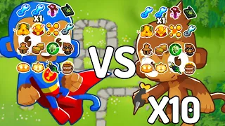 God Boosted Supermonkey VS. X10 God Boosted Dart Monkeys