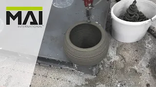 3d Concrete Printing - check out incredible consistency of our mix