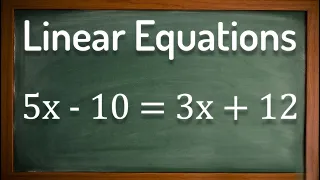 Solving linear equations with variables on both sides - GCSE Maths