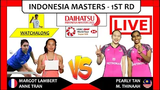 PEARLY/THINAAH 🇲🇾 vs. LAMBERT/TRAN LIVE! Indonesia Masters 1st Rd 印尼大师赛 | Darence Chan Watchalong