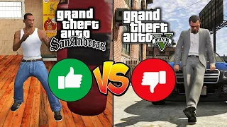 GTA SAN ANDREAS NEDEN HALA GTA 5 DEN DAHA İYİ ? GTA SAN ANDREAS VS GTA 5 DEV KAPIŞMA