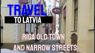 Travel to Latvia - 4K - Riga Old Town and narrow streets - 2023