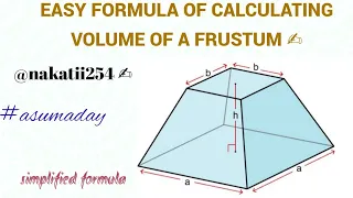 Easy formula of calculating volume of frustum (AA e002)