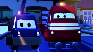 Troy The Train and the Cherry Picker Truck in Car City | Cars & Trucks cartoon for children