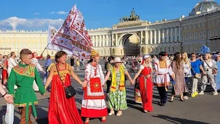 "Небо славян" Хороводы России на Дворцовой площади в Санкт-Петербурге,  2022