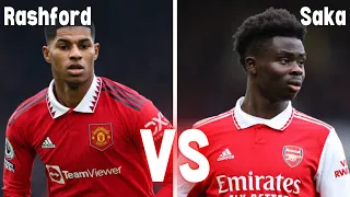 Marcus Rashford VS Bukayo Saka Goals + Assists | Football Comparisons