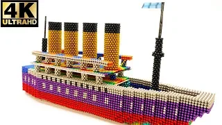 BuPi Show Build Titanic Ship From Magnetic Balls - How to Vs DIY And ASMR - Satisfying & Relax - 4k