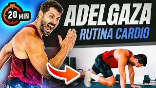 🔥 RUTINA de ejercicios para ADELGAZAR - CARDIO HIIT TABATA 20 MINUTOS - Ejercicios en casa