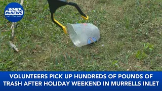 Volunteers pick up trash after 4th of July celebration in Murrells Inlet