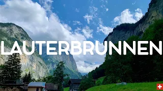Lauterbrunnen, Switzerland. Walking Tour - 4K.