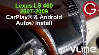 Lexus LS 460 2007 2008 2009 GROM VLine install for CarPlay Android Auto, car stereo removal guide