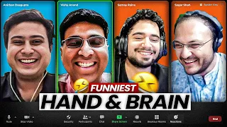 Most Hilarious Hand & Brain | Vishy Anand + Anirban vs Samay Raina + Sagar Shah