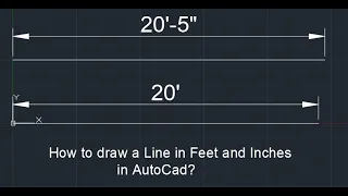 How to draw in feet and inches in AutoCAD | AutoCAD Draw Line in Feet and Inches