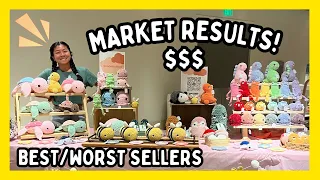 How Much $$ I Made, Best Sellers, Prices, What Didn't Sell ✸ Crochet Market Vlog ✸ Amigurumi Edition