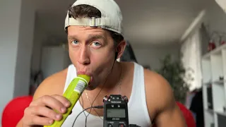 Eating popsicle ASMR (male mouth sounds and whispers)