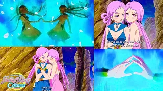 (English Subtitles) Twins & LOVERS Sailor Lethe and Sailor Mnemosyne Death - Sailor Moon Cosmos