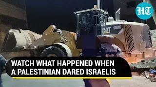 Palestinian Man Hunts Israeli Soldiers On Bulldozer, Challenges Them. This Happens Next | Viral