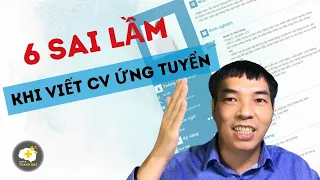 6 SAI LẦM PHỔ BIẾN KHI VIẾT CV ỨNG TUYỂN/ VIỆC LÀM DƯỢC.