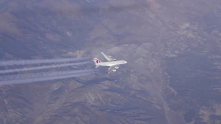 Air to Air video clip, Qatar Airways A380