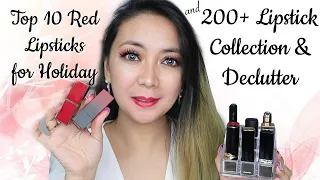 🎄VlogmasDay15: Top 10 Red Lipsticks & My Entire 200+ Lipstick Collection