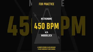 450 BPM 4/4 - Best Metronome (Sound : Wood block) #shorts