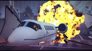 GTA V - AIRPLANE CRASHES & EMERGENCY LANDINGS |EXPLOSIONS & SLOW MOTION| #1