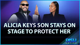Alicia Key's Son Stays On Stage To Protect Her Against Rowdy Concert Crowd Behavior