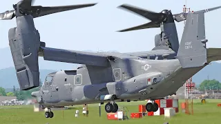 USAF CV-22B make a various stop and go options at Yokota AFB