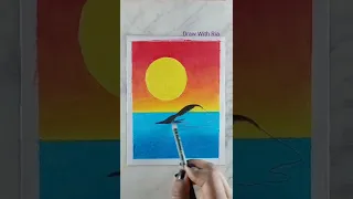 Easy Oil Pastel Drawing For Beginners | Draw With Ria #shorts