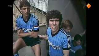Johan Cruyff en Willem van Hanegem in 1983