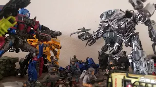 (Transformers 1 stop motion)  Transformers 1 final battle remake.