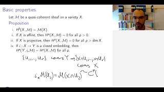 20.2 Properties of sheaf cohomology (Commutative Algebra and Algebraic Geometry)