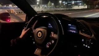 Ferrai 488 Launch Acceleration and Down Shift