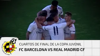 Así terminó la ida de los cuartos de final de la Copa Juvenil entre FC Barcelona y Real Madrid CF