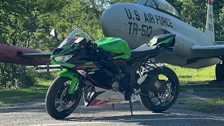 Kawasaki  ZX6R 636 KRT 2021 Exhaust swap Yoshimura alpha￼￼ sounds so good