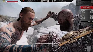 God of War 2018 | NG+ Any% Speedrun (4:14:46) | Give Me God of War | New World Record (3/11/19)