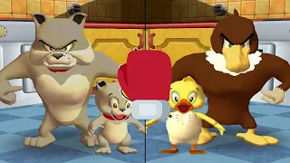 Tom and Jerry War of the Whiskers (2v2): Spike and Tyke vs Eagle and Duckling HD - Funny Cartoon