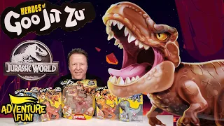 Heroes of Goo Jit Zu Jurassic World Super-Sized SUPAGOO T-REX Adventure Fun Toy review!