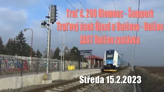 23.02.15 Nově zrekonstruovaná zastávka Uničov zastávka na trati Olomouc - Uničov - Šumperk