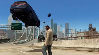 What happens when the speed of all vehicles is changed to 9999999?！ - GTA4